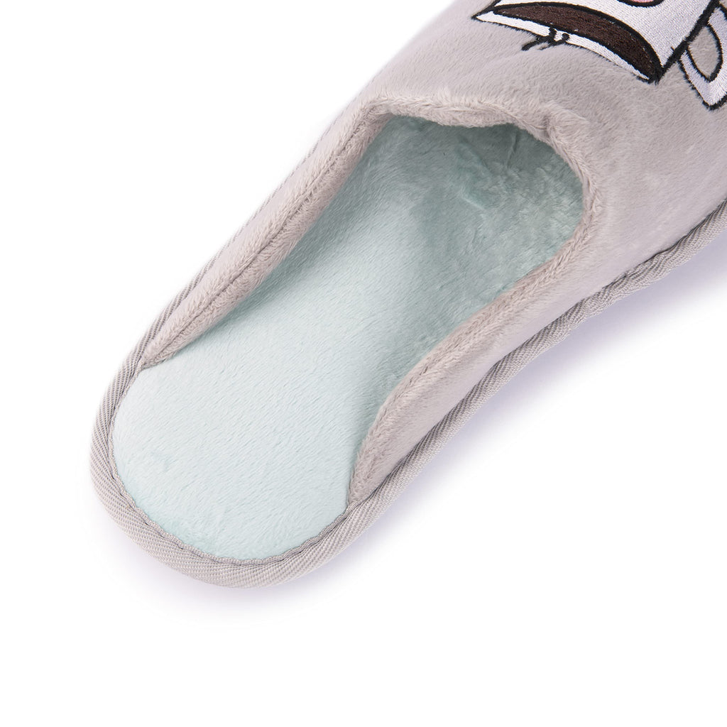 Handcraft Staycation NYC Ladies Funny Quote Scuff Slipper, Plush Non Slip House Slippers for Women, Comfy Soft Sole Bedroom Shoes