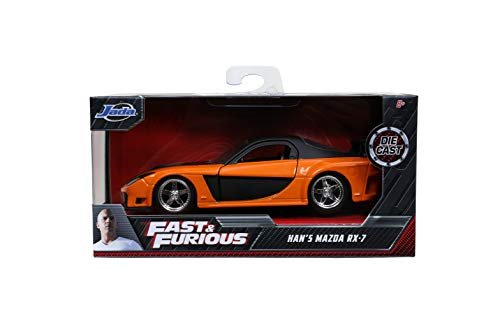 Jada Toys Fast & Furious 1:32 Han's Mazda RX-7 Die-cast Car, Toys for Kids and Adults