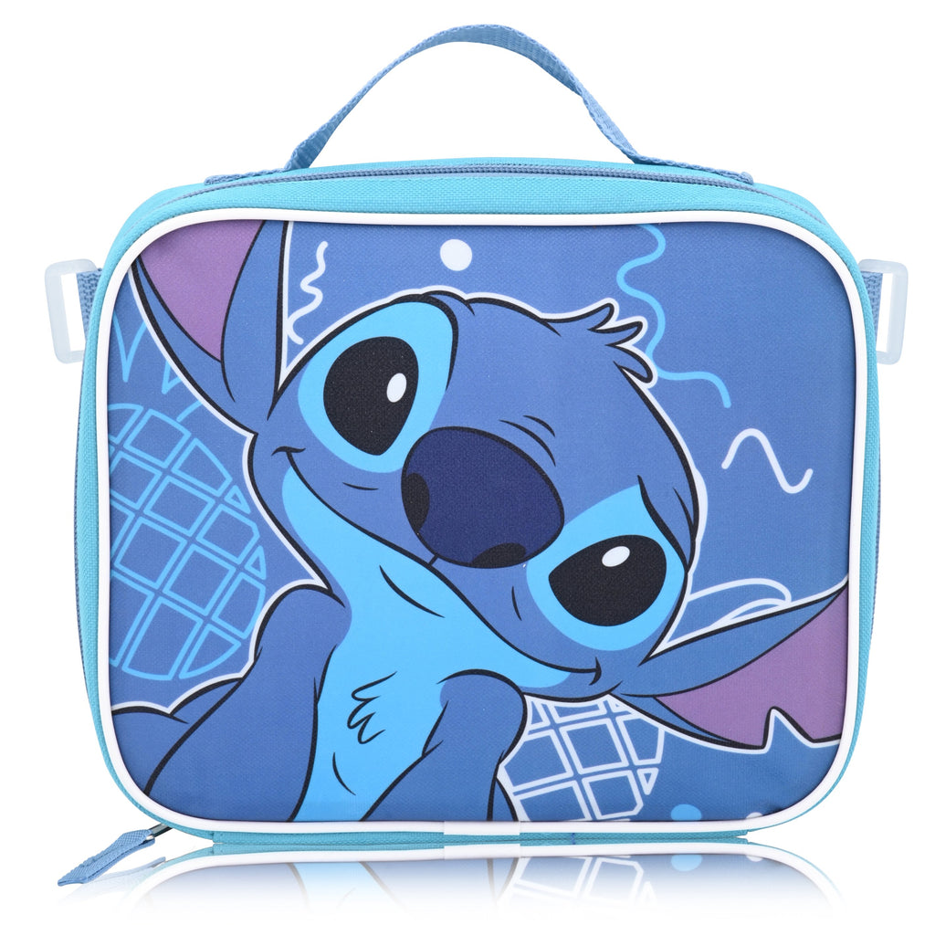Stitch Fast Forward Disney 16" Backpacks With Lunch Bag - Licensed Characters Kids Schoolbag