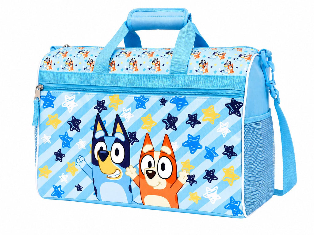 Disney Kids Duffle Bag 16.5" – Travel & Sports Bag with Zipper Pocket, Mesh Side Pockets & Shoulder Strap