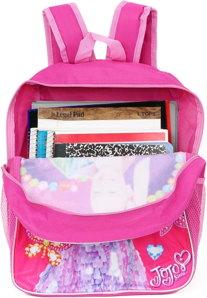 Ruz Girls Jojo Siwa 16" Backpack with Detachable Lunch bag Kids School Dance