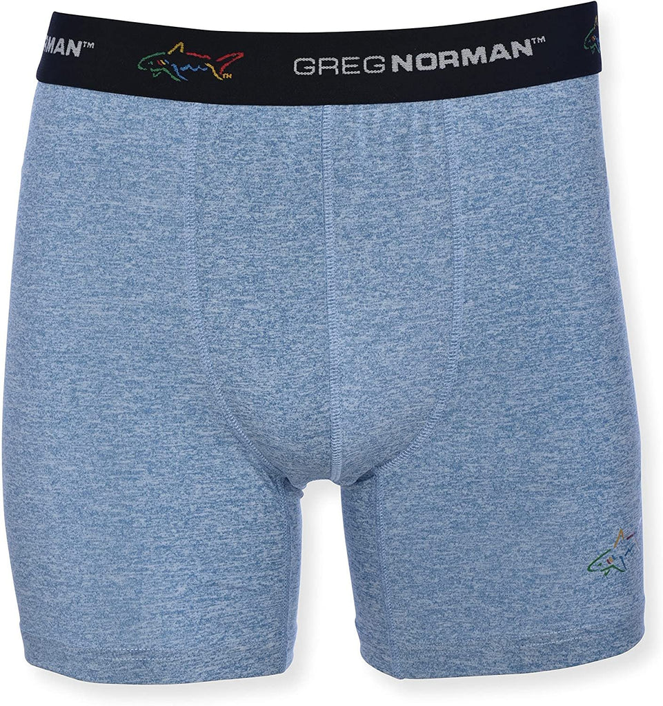 Greg Norman Mens Boxer Briefs - Performance 3-Pack Tagless Spandex Golf Legend