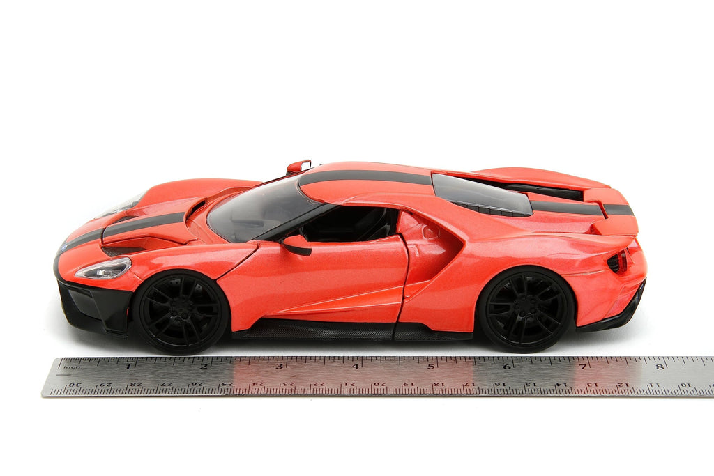 Jada Pink Slips 1:24 W1 2017 Ford GT Die-Cast Car, Toys for Kids and Adults(Metallic Salmon)