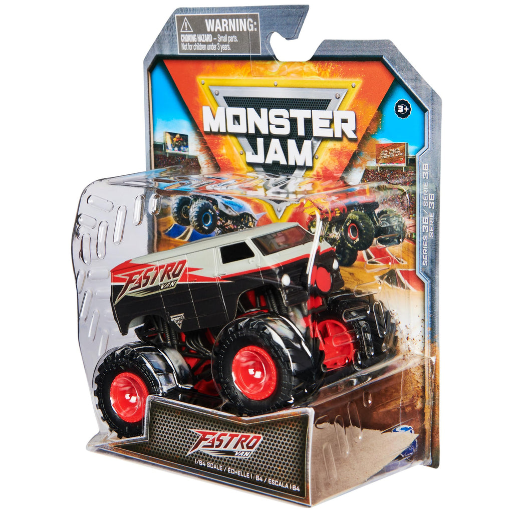 Monster Jam, Official Fastro Van Monster Truck, Die-Cast Vehicle, 1:64 Scale, Kids Toys for Boys Ages 3 and up
