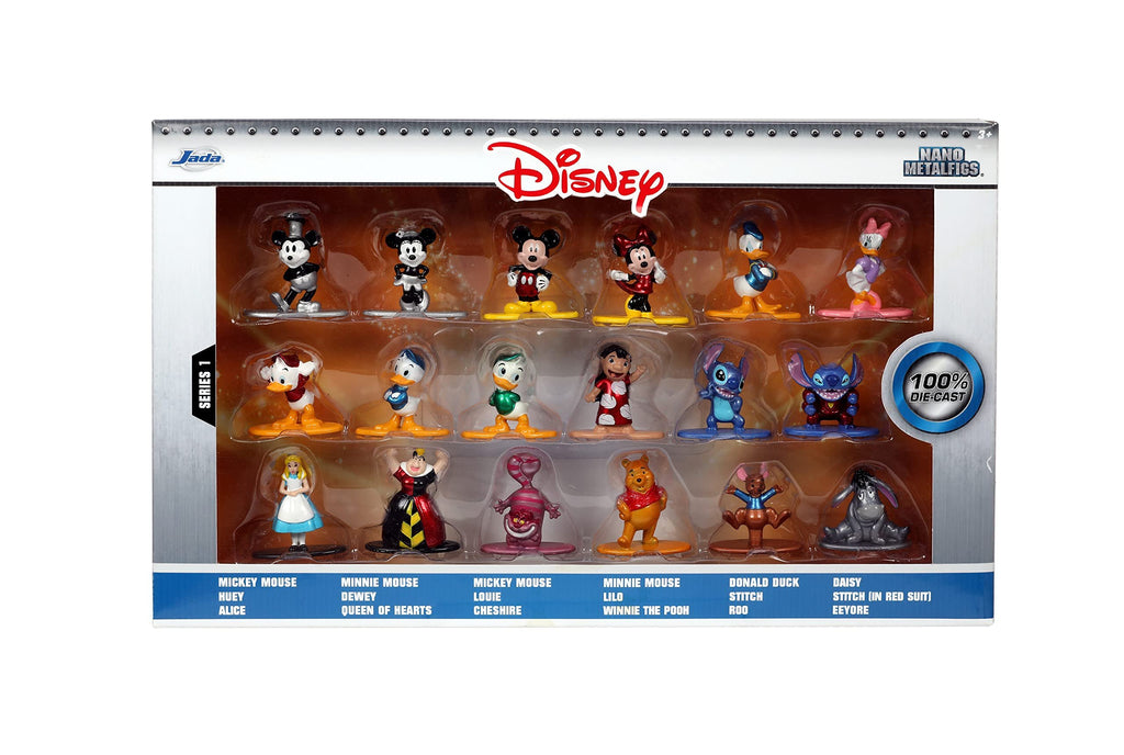 Jada Toys Disney 1.65" 18-Pack Series 1 Die-cast Collectible Figures, Toys for Kids and Adults (33201)