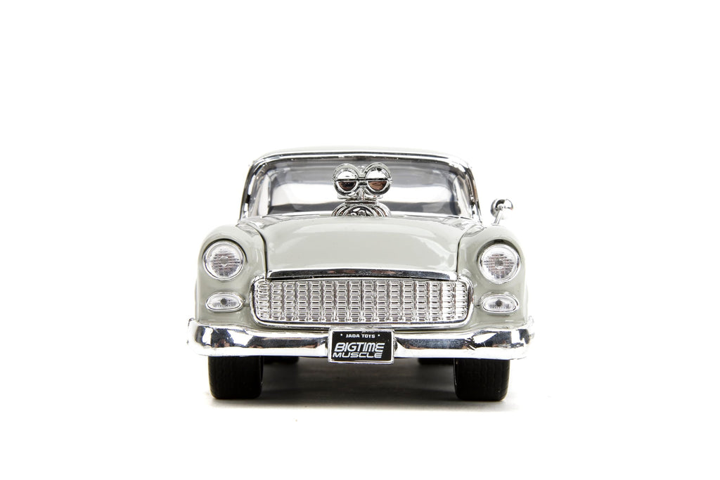 Bigtime Muscle 1:24 1955 Chevrolet Bel-Air Die-Cast Car, Toys for Kids and Adults(Cool Gray/Gloss Blue)
