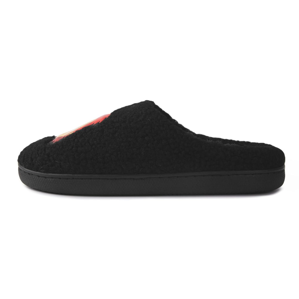Handcraft Chucky Men's Boucle Clog Slippers with Chucky Face Applique, Black, Small