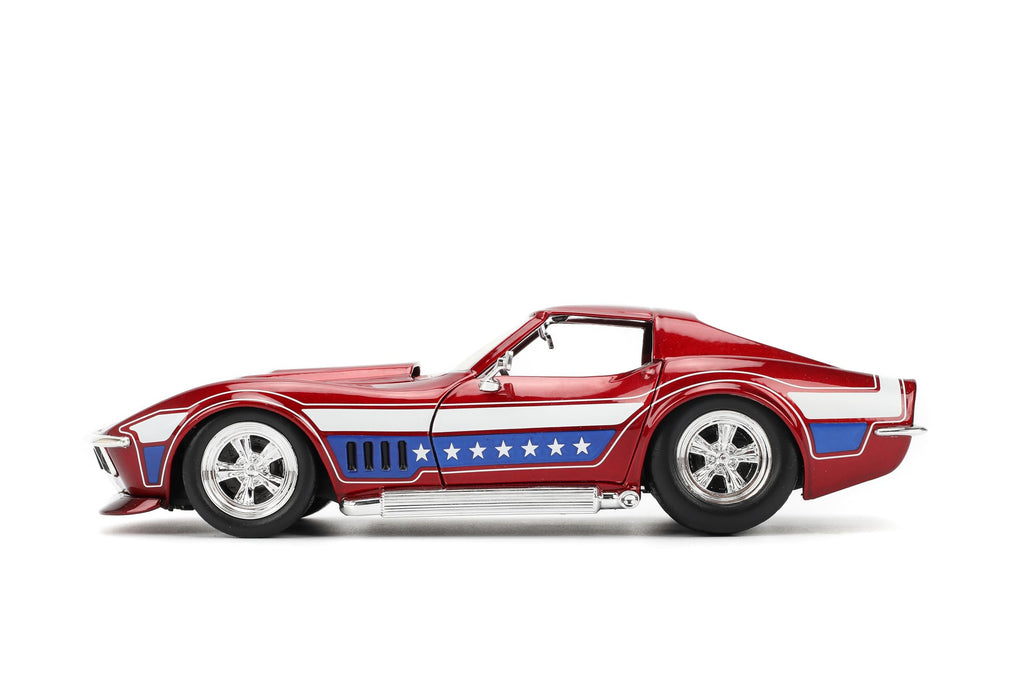 Jada Toys Bigtime Muscle 1:24 1969 Corvette Stingray ZL-1 – Opening Doors, Hood, Trunk, Rubber Tires – Collectible for Adults and Kids