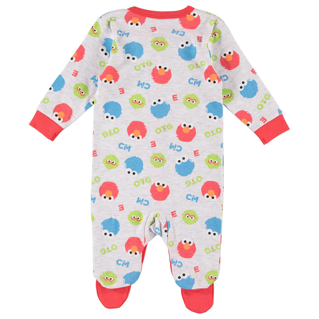 Happy Threads Elmo Baby Boys' Romper Long Sleeve Footie Bodysuit