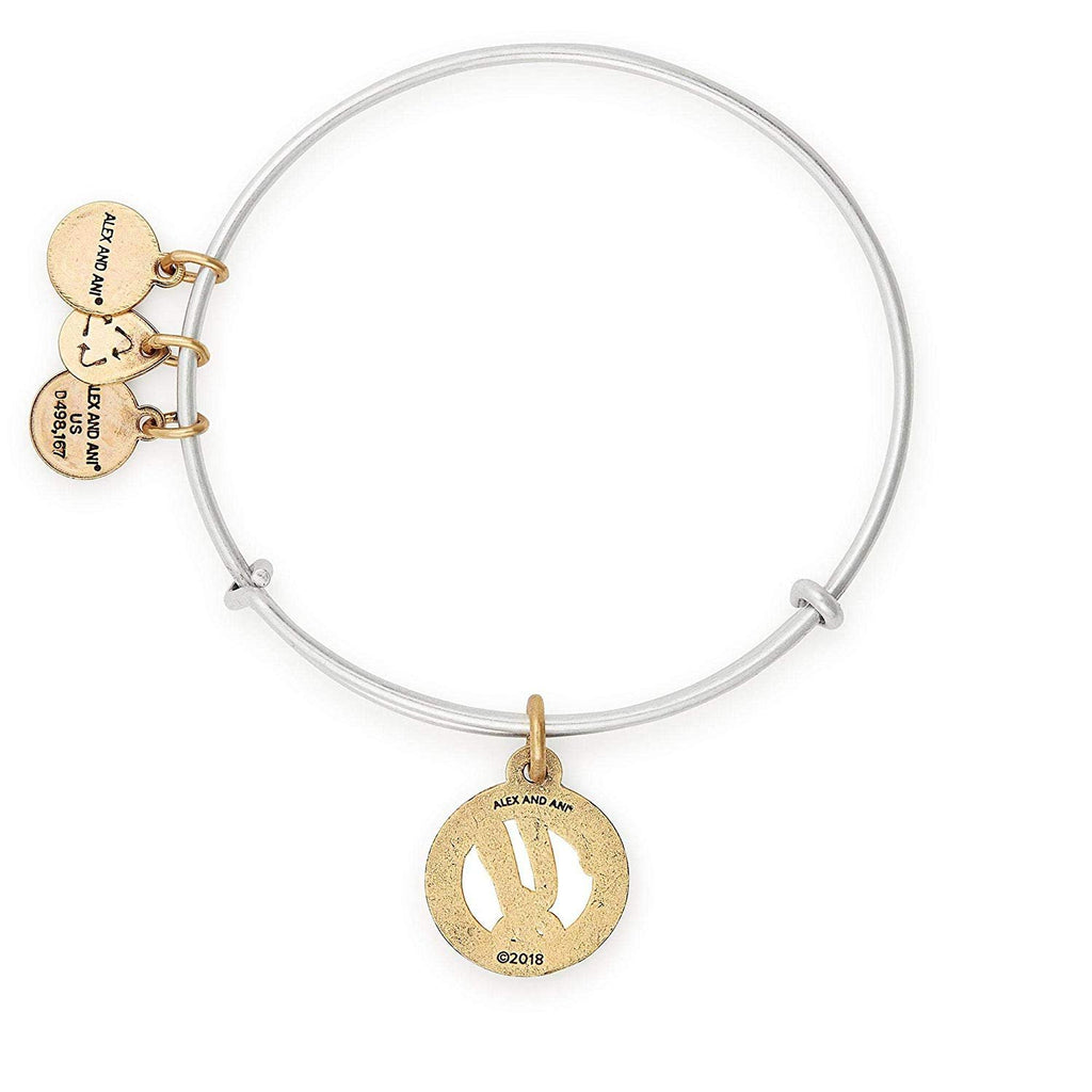 Alex and Ani Womens Initial Y Charm Bangle