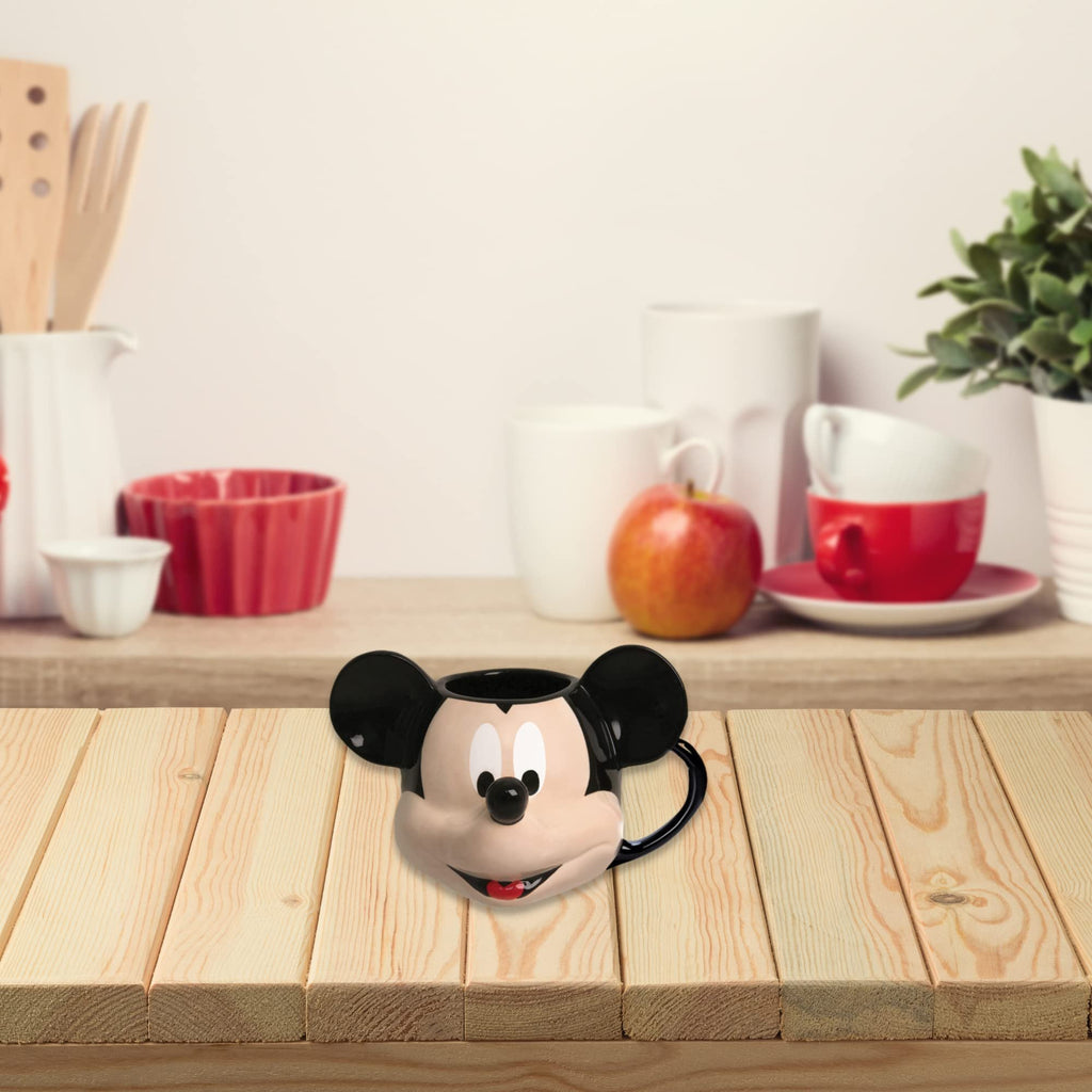 Jerry Leigh Mini Disney Mickey Mouse Head Espresso Mug, Limited Edition Hand Sculpted Collectors Cup, Gift Box Included, 3 Ounces