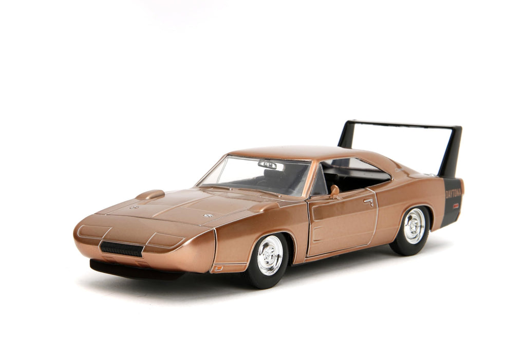 Jada Toys Bigtime Muscle 1:24 1969 Dodge Charger Daytona Die-cast Car – Opening Doors, Hood, Trunk, Rubber Tires(Candy Copper)