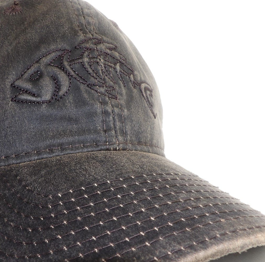 Outdoor Cap Adjustable Closure Bonefish Weathered Cotton Cap, Dark Brown