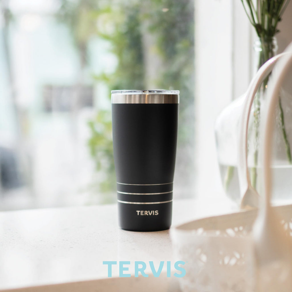 Tervis Traveler Peanuts Charlie Stripe Triple Walled Insulated Tumbler Travel Cup Keeps Drinks Cold & Hot, 20oz, Stainless Steel