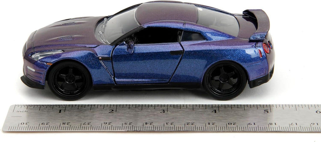 Pink Slips 1:32 W2 2009 Nissan GT-R Die-Cast Car, Toys for Kids and Adults(Metallic Purple)