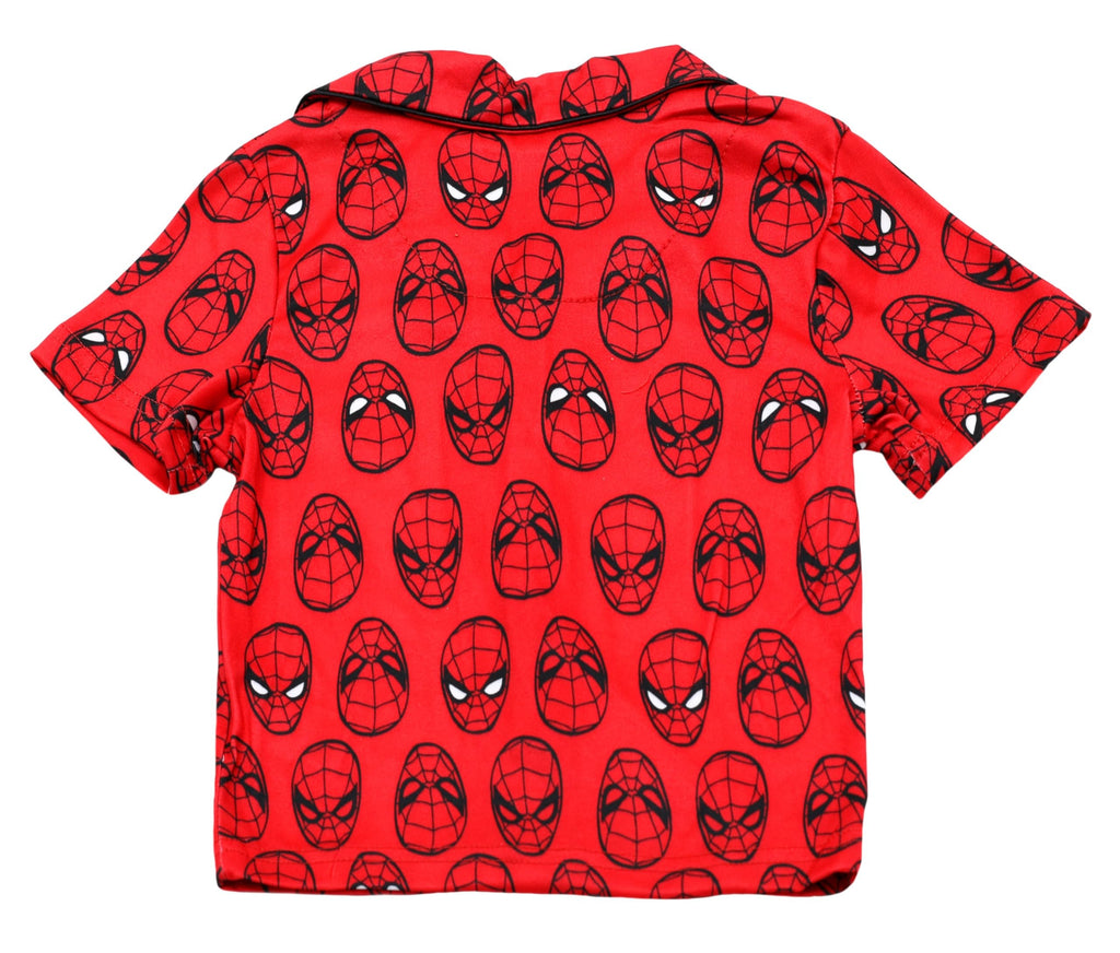 Marvel Spiderman Pajamas for Boys, 2 Piece Spiderman Pjs for Toddler Boys, Short Sleeve Top & Short Set, Size 3T Red