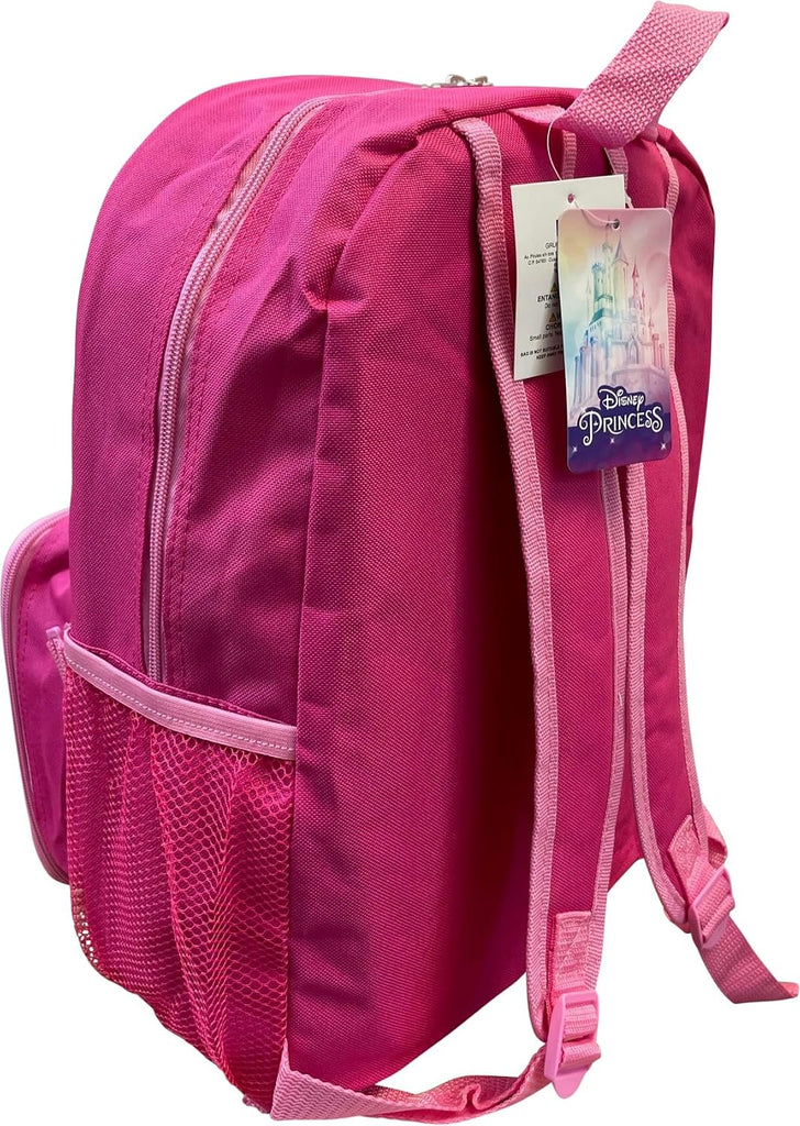Kid's Licensed 16 Inch Backpack With Removable Lunch Box Set (Minnie Mouse Pink)