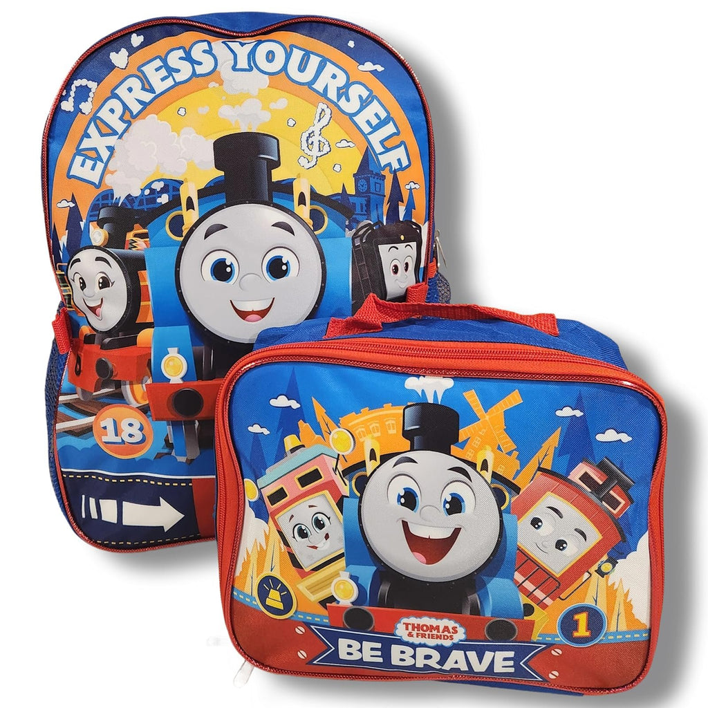 Ruz Thomas And Friends 16 Inch Backpack With Removable Lunch Box Set (Thomas-Be Brave)