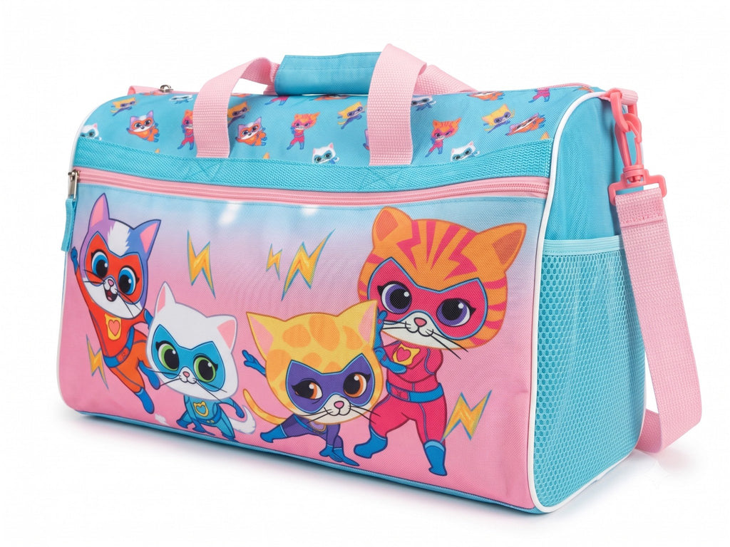 Disney Kids Duffle Bag 16.5" – Travel & Sports Bag with Zipper Pocket, Mesh Side Pockets & Shoulder Strap