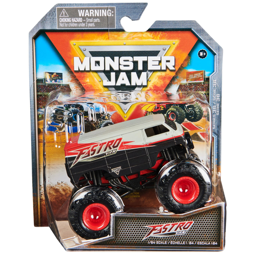 Monster Jam, Official Fastro Van Monster Truck, Die-Cast Vehicle, 1:64 Scale, Kids Toys for Boys Ages 3 and up