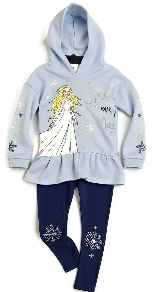 Disney Frozen Girls Hoodie Sweatshirt and Legging Pants Set for Toddler and Little Kids Elsa Anna