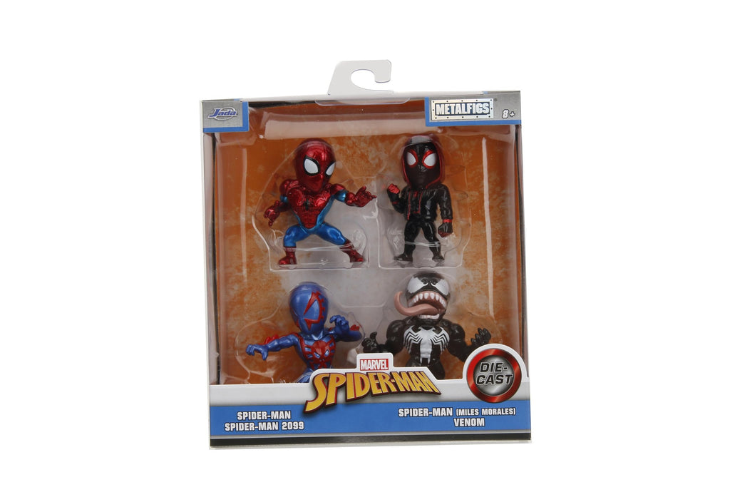 Marvel Spider-Man 2.5" 4-Pack Die-Cast Figures, Toys for Kids and Adults