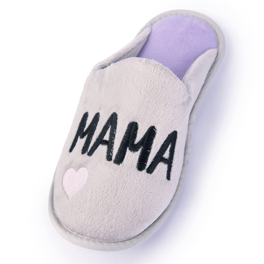 Handcraft Staycation NYC Ladies Funny Quote Scuff Slipper, Plush Non Slip House Slippers for Women, Comfy Soft Sole Bedroom Shoes