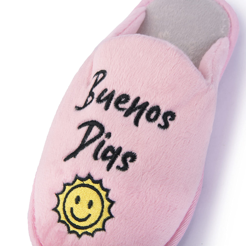 Handcraft Staycation NYC Ladies Funny Quote Scuff Slipper, Plush Non Slip House Slippers for Women, Comfy Soft Sole Bedroom Shoes