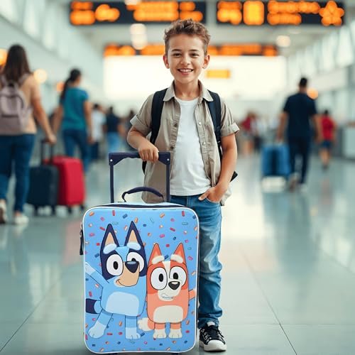 Fast Forward Bluey 16" Soft Luggage - Cute & Durable Carry-On Suitcase for Travel 16X12X5