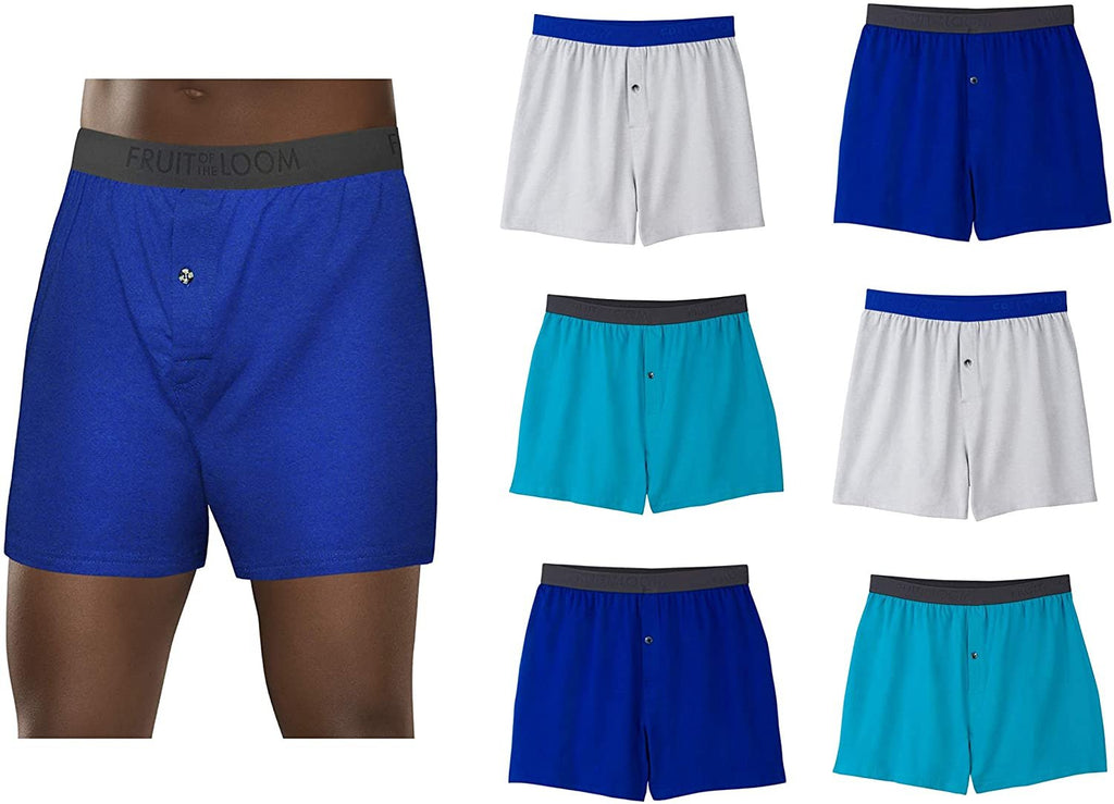 Fruit of the Loom Men's Tag-Free Boxer Shorts (Knit & Woven)