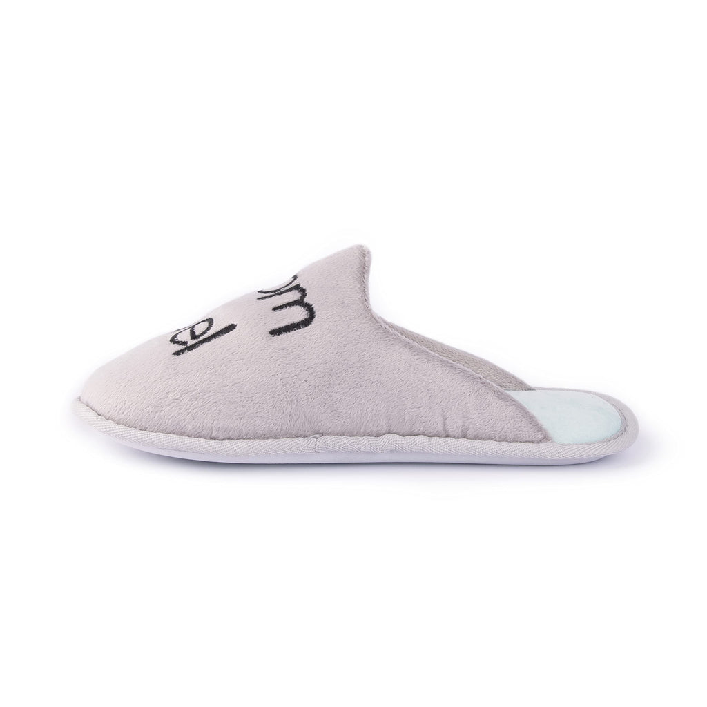 Handcraft Staycation NYC Ladies Funny Quote Scuff Slipper, Plush Non Slip House Slippers for Women, Comfy Soft Sole Bedroom Shoes