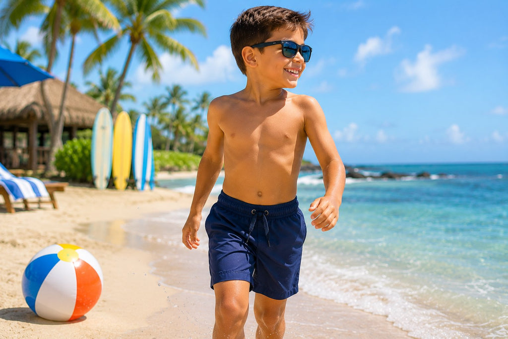 Ice Athletics Boys 6-Pack Swim Trunks | Quick Dry Bathing Suits | Elastic Waist with Drawstring | Sizes 2-12