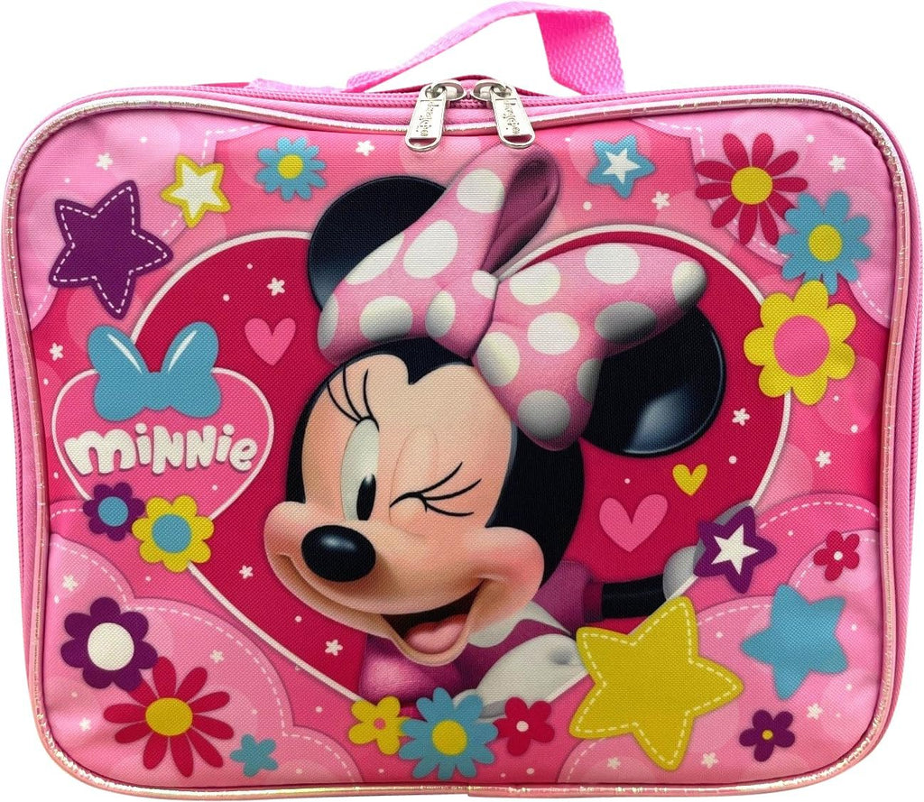 Disney Minnie Mouse 16 Inch Girl's Backpack With Removable Lunch Box Set