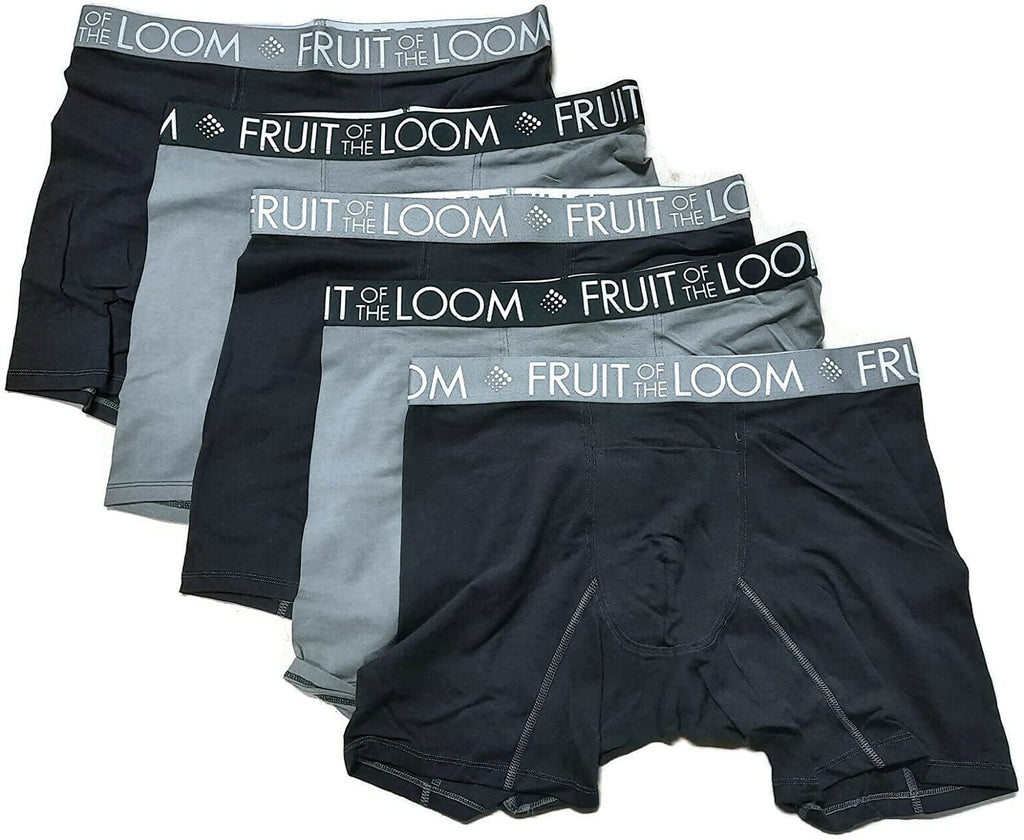 Fruit of the Loom Men's Boxer Briefs 5-Pack Signature/Regular Long Leg/Regular Leg S-2X
