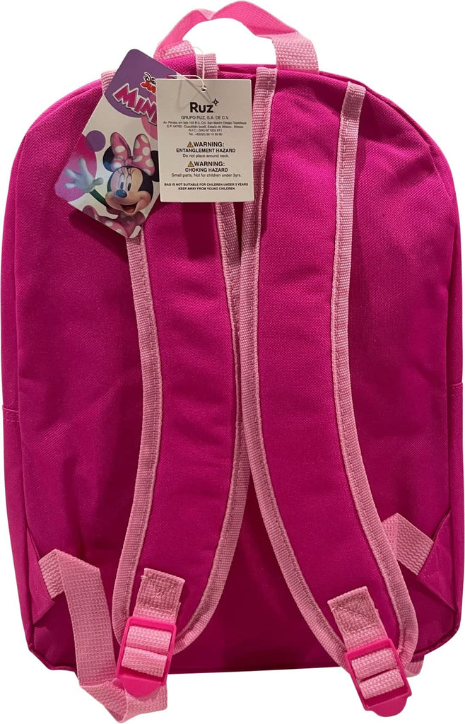 Ruz Minnie Mouse Kid's Licensed 15 Inch School Bag Backpack (Minnie Mouse 2)