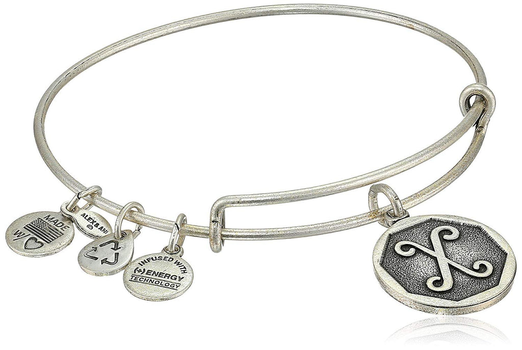 Alex and Ani Initial Expandable Wire Bangle Bracelet, 2.5"