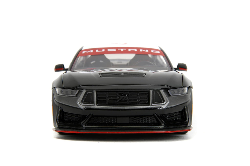Jada Toys Bigtime Muscle 1:24 2024 Ford Mustang Dark Horse Die-cast Car – Opening Doors, Hood, Trunk, Rubber Tires(Glossy Black)
