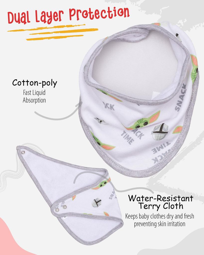 STAR WARS Baby Boys' Bandana Bibs 3 Pack Set for Feeding, Teething, and Drooling Darth Vader Chewbacca R2-D2