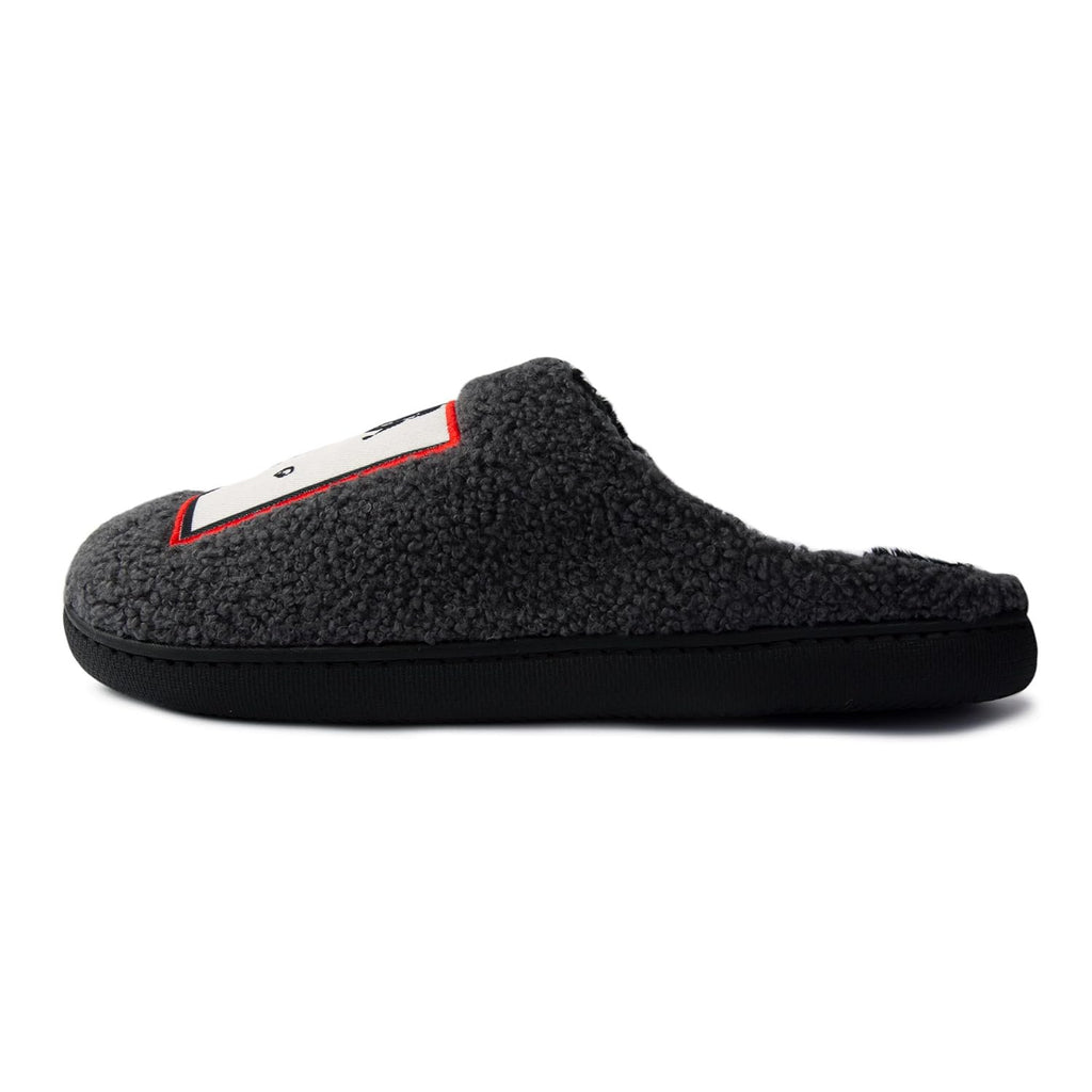 Handcraft Scarface Men's Boucle Clog Slippers with Applique, Oxford Grey, Small