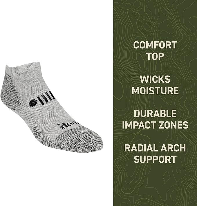 Jeep Men's Classic Cotton No Show Socks-3 Pair Pack-Moisture Wicking and Cushioned Comfort