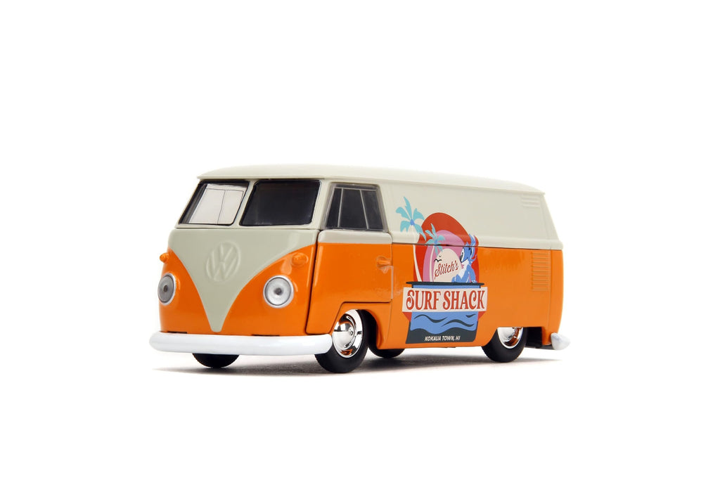 Jada Hollywood Rides Disney Stitch 1961 VW Bus - Die-cast Car with Opening Doors, 1:32 Scale, Ages 8+ (Collector’s Edition)