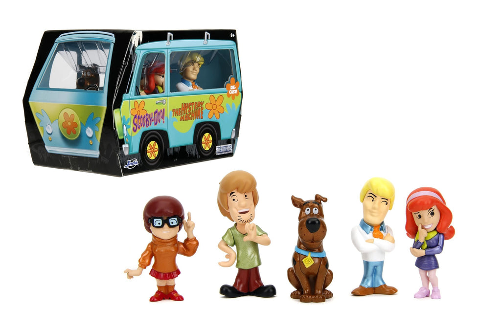 Jada Toys - MetalFigs 2.5" Scooby-Doo! 5-Pack – Shaggy, Scooby, Daphne, Velma, Fred – Die-Cast Figures – Collectible Display – Ages 8+