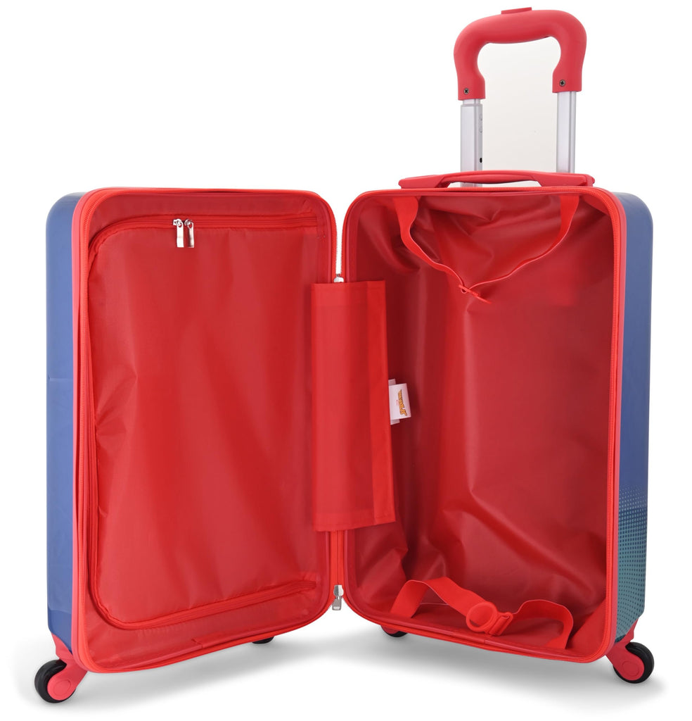Spider-Man 20" Hardshell Luggage – Cute Durable Suitcase for Travel with Spinner Wheels. Approximate Dimensions are 20"x12"x8"