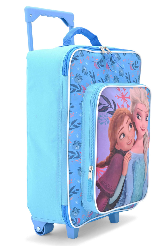 Fast Forward Frozen Girls Luggage 16" Soft Side Wheeled Pilot Case- Rolling Suitcase 16x12x5
