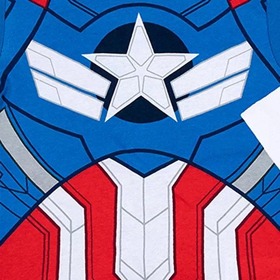 Centric Brands Marvel Captain America Boys' 4-Piece Pajama Set, 100% Cotton, Avengers Sleepwear, Sizes 4-10