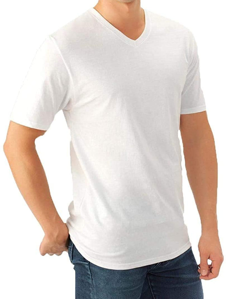 Fruit of the Loom Select Men's V-Neck T-Shirts Classic Fit Wicks Moisture Tagless Random 6-Pack