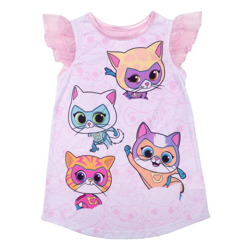 Disney Girls' Nightgown, Soft & Cute Pajamas for Kids, Pink, 4T