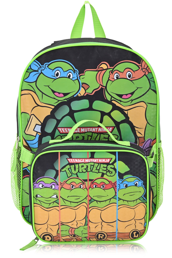 Teenage Mutant Ninja Turtles Fast Forward 16" Backpacks With Lunch Bag - Licensed Characters Kids Schoolbag