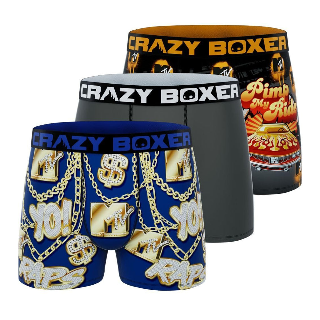 CRAZYBOXER Mtv Beavis And Butthead Men's Boxer Brief Men's Underwear Breathable (3 PACK)