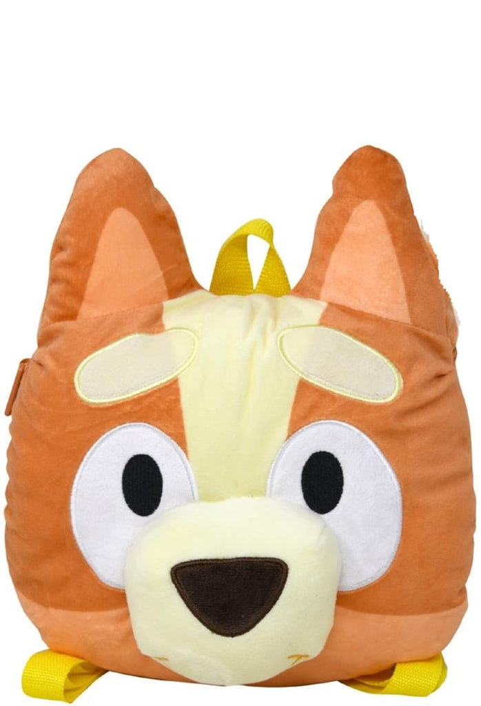 Fast Forward Bluey Bingo Head Shaped Plush Backpack 10 x13